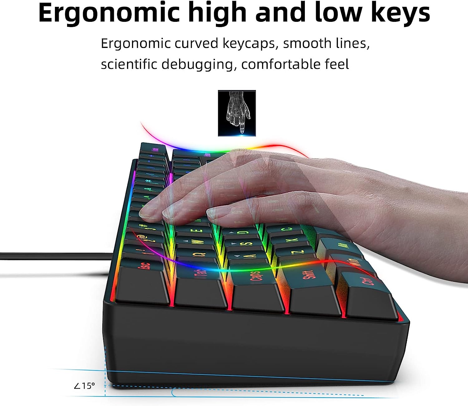 Snpurdiri 60% Gaming Keyboard and Mouse Combo