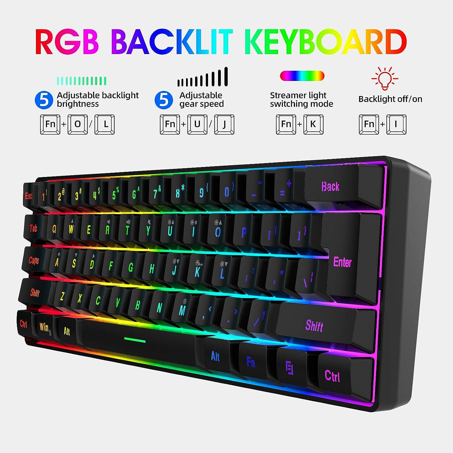 Snpurdiri 60% Gaming Keyboard and Mouse Combo