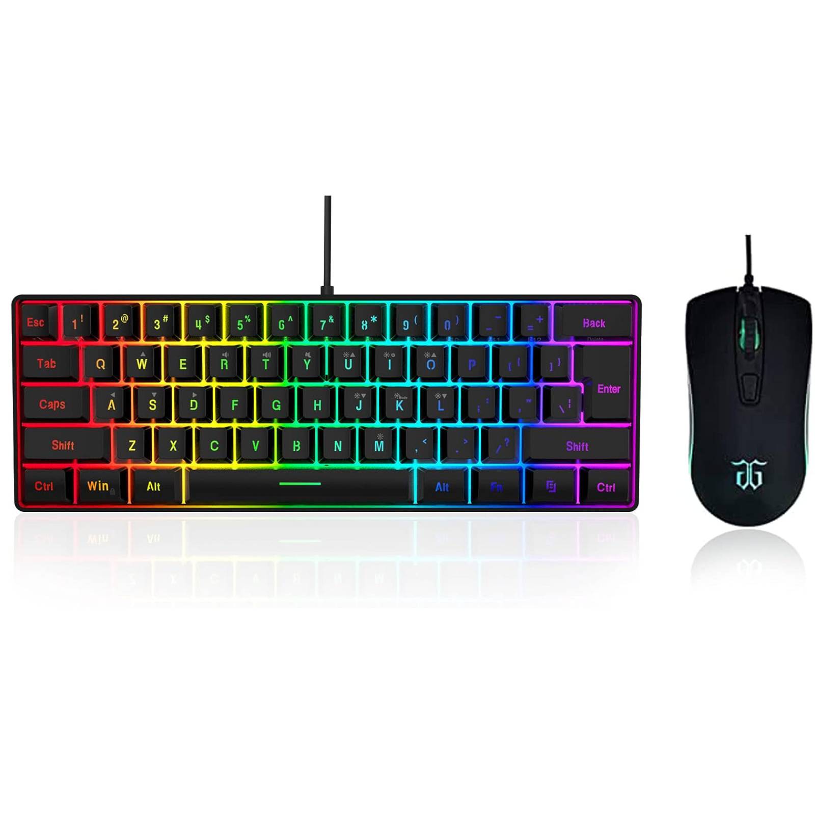 Snpurdiri 60% Gaming Keyboard and Mouse Combo