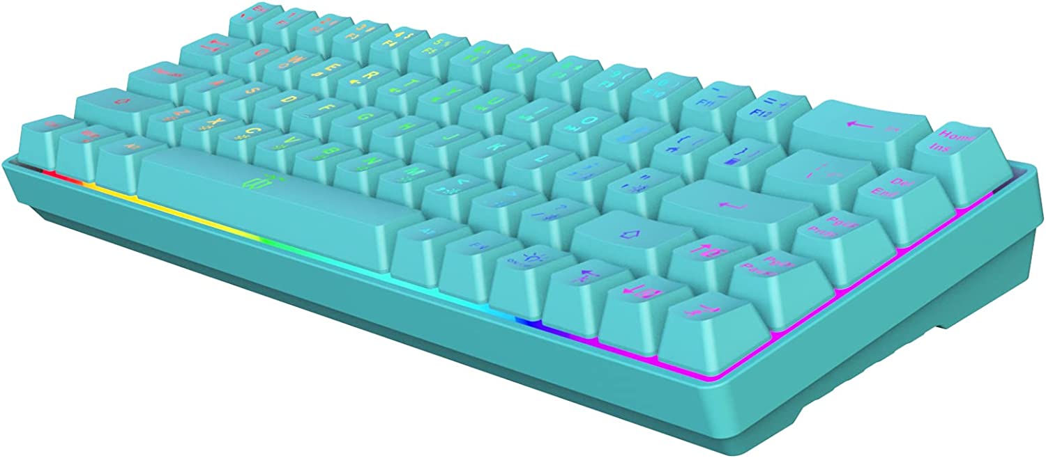 Snpurdiri 65% Wired Membrane Gaming Keyboard RGB, Blue