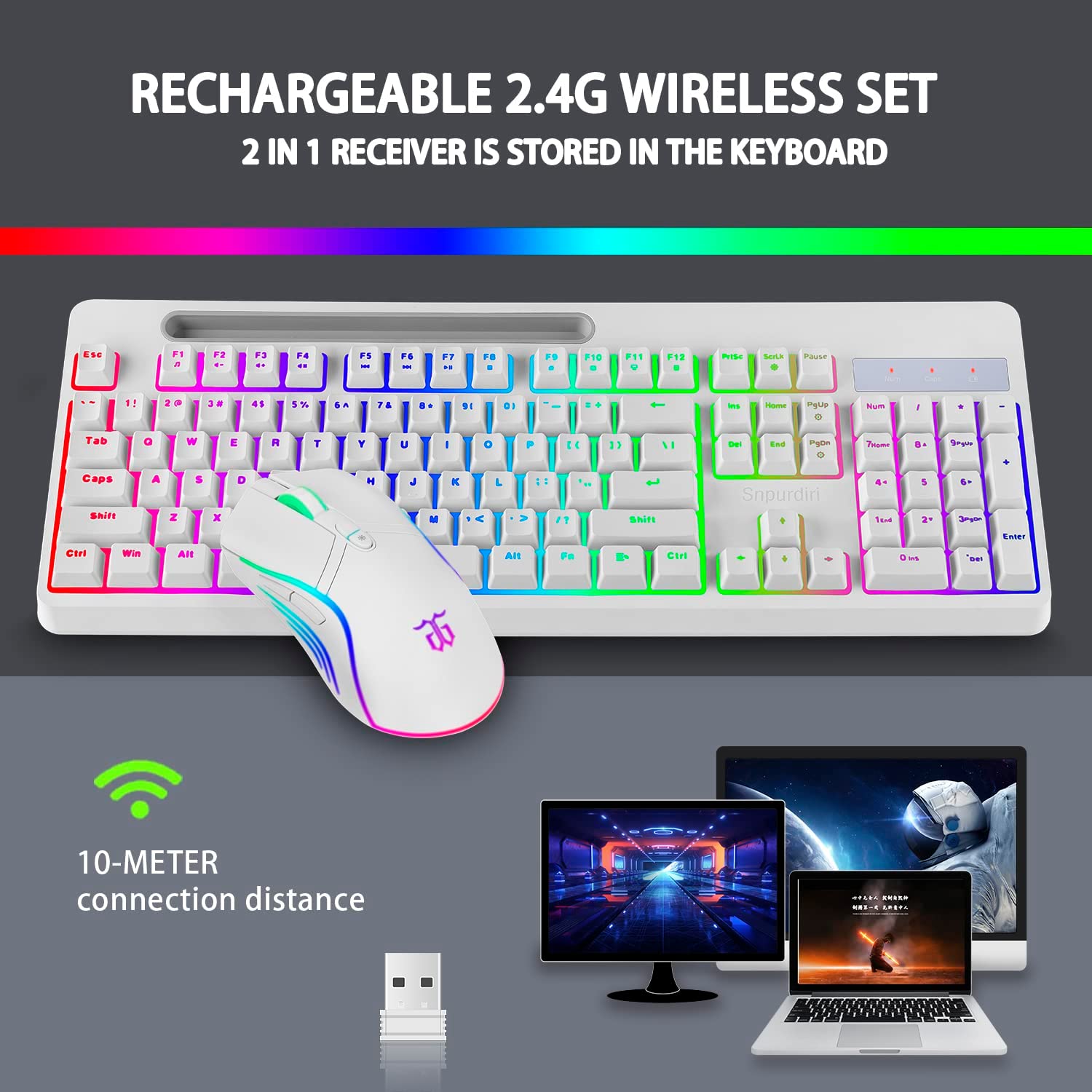 Snpurdiri 104keys Wireless Gaming Combo