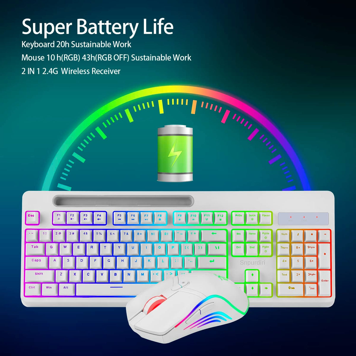 Snpurdiri 104keys wireless gaming combo snpurdiri