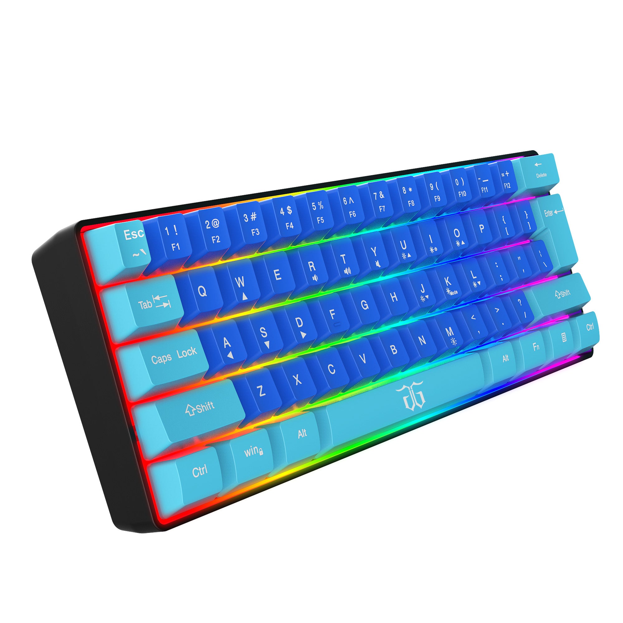 Snpurdiri 60% Membrane Wired Gaming Keyboard, Wathet-Blue