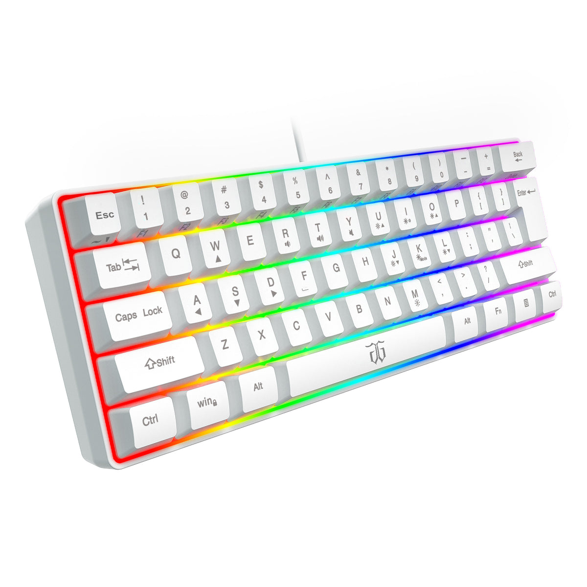 Snpurdiri 60 Membrane Wired Gaming Keyboard, white snpurdiri